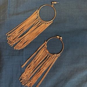 Boutique Brass Hoop Earrings